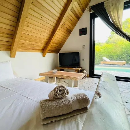 Unique Wooden Villa With Pool Olympiada Dış mekan fotoğraf